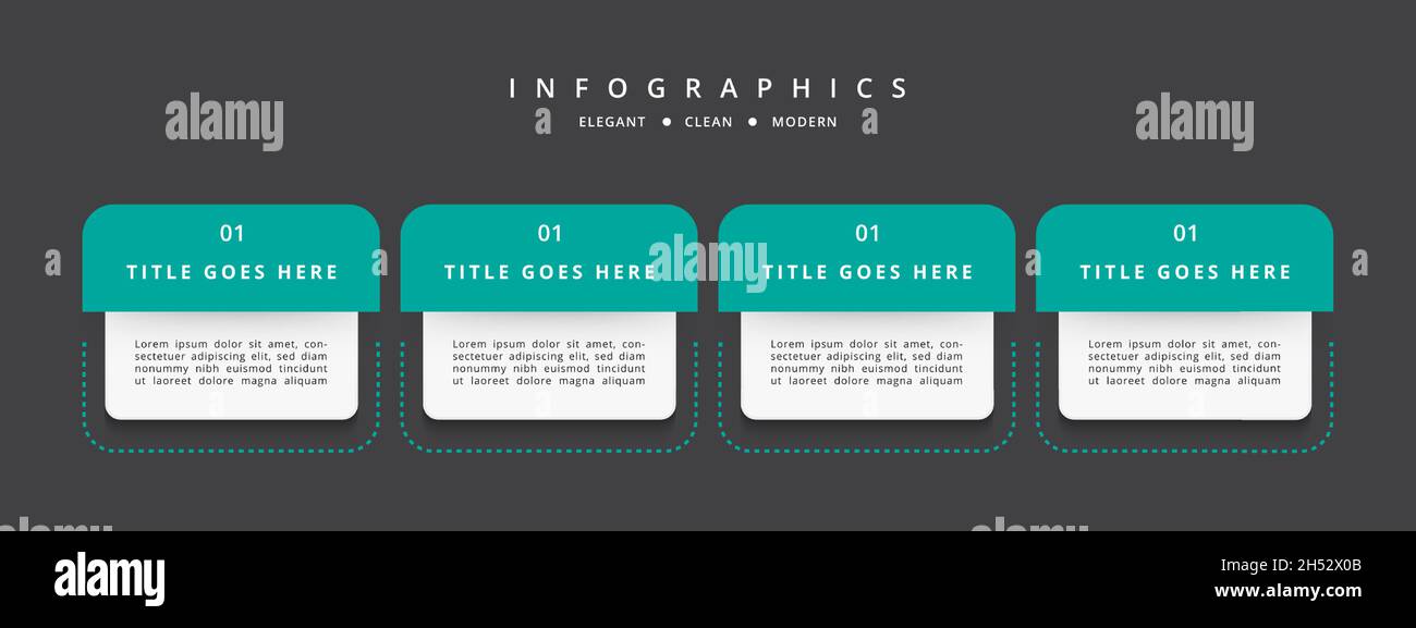 Modern Infographics. Square Style Presentation Stock Vector