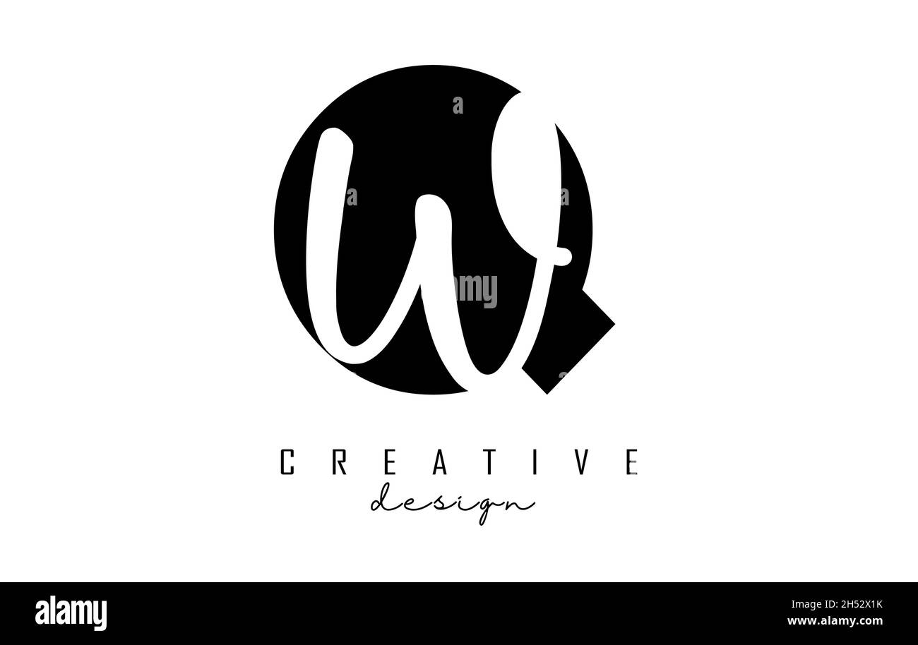 Letters QW logo with a minimalist design. Letters Q and W with ...