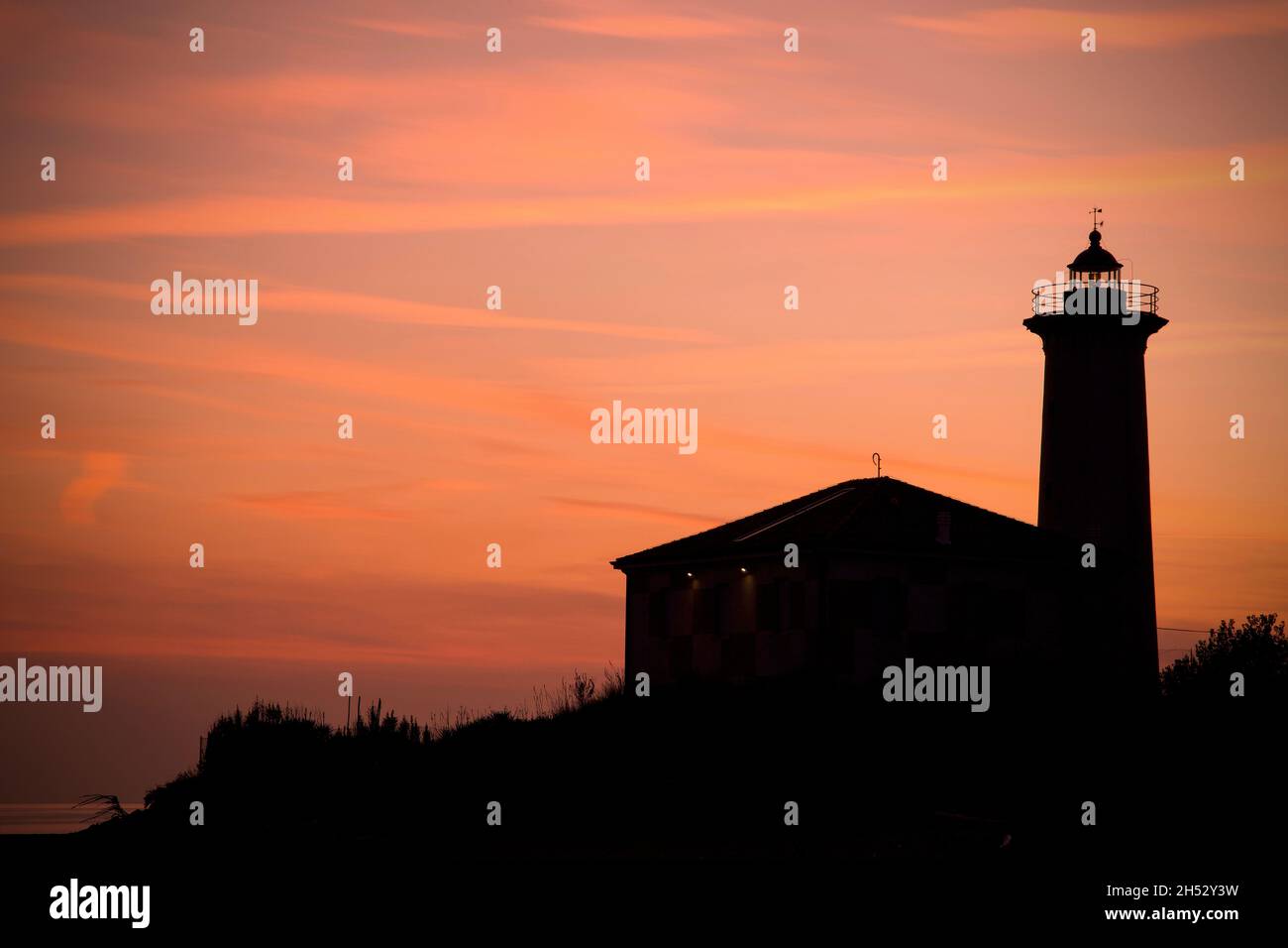 Lighthouse of Bibione Italy Stock Photo