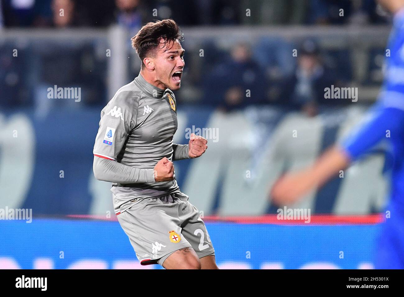 Flavio Bianchi (Genoa) celebrates after scoring a goal during