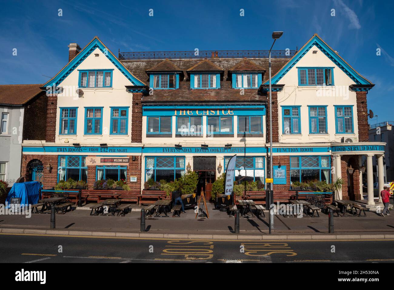 The Castle pub in Southend on Sea, Essex, UK. Pub hotel and restaurant