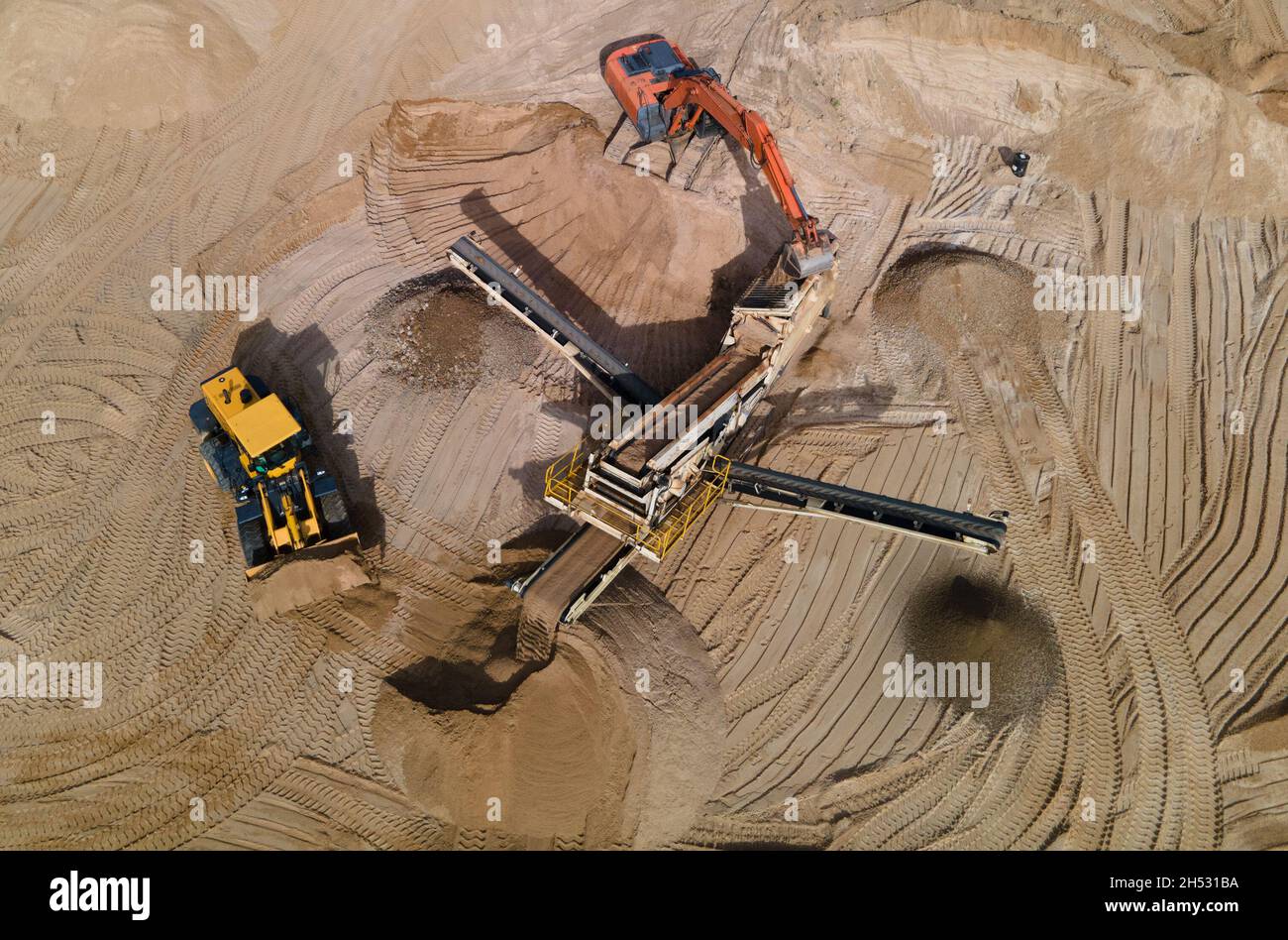 stone crusher in surface mine Stock Photo - Alamy