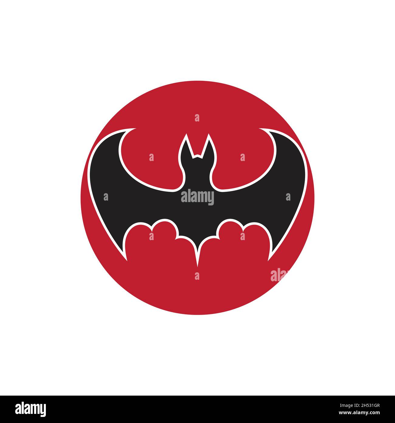 bat logo illustration design template Stock Vector