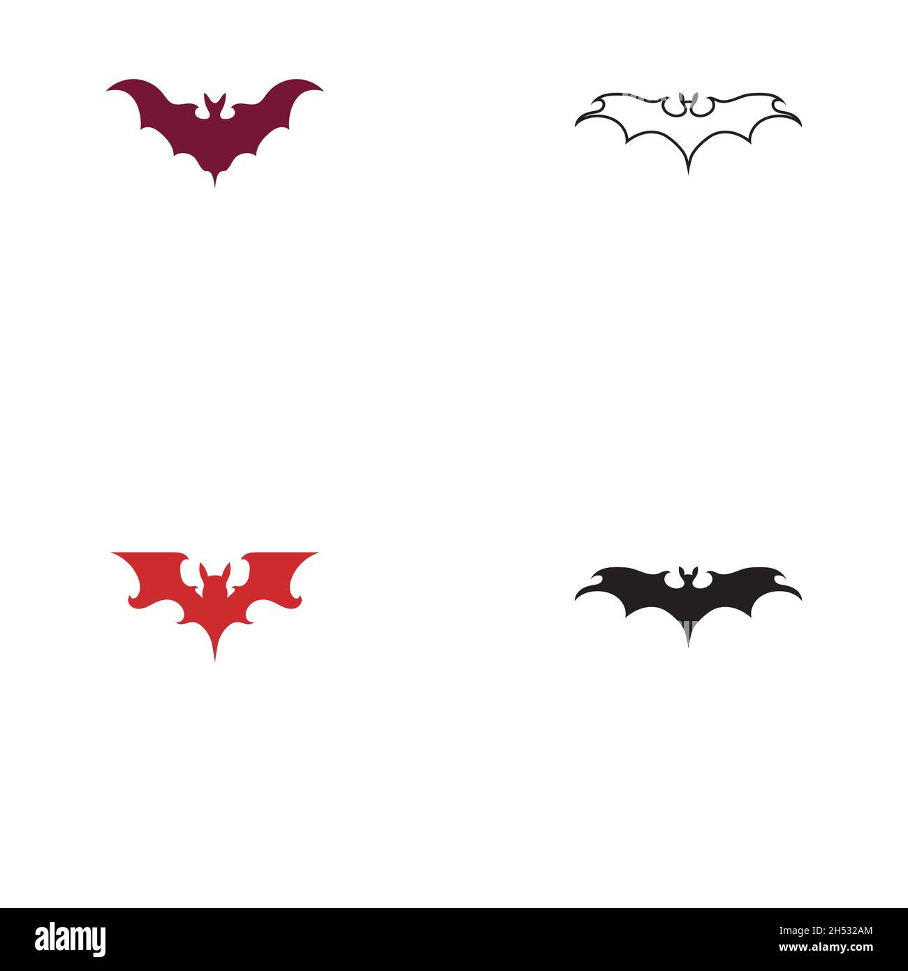 bat logo vector illustration design template - vector Stock Vector ...