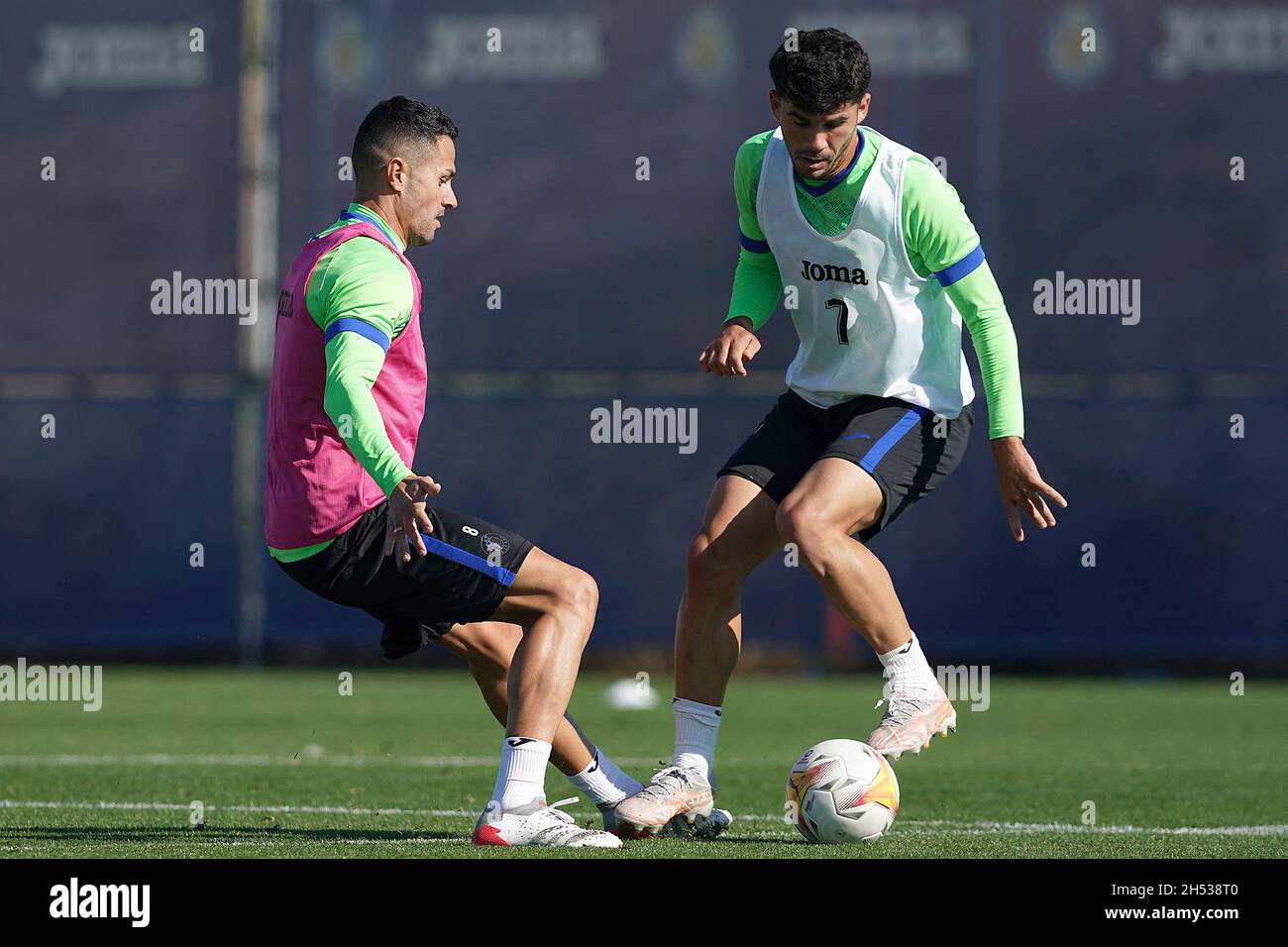 Getafe CF's Vitolo Machin and Carles Alena during training session on  November 4,2021 in Getafe, Spain.(Photo by Acero/Alter Photos/Sipa USA  Stock Photo - Alamy