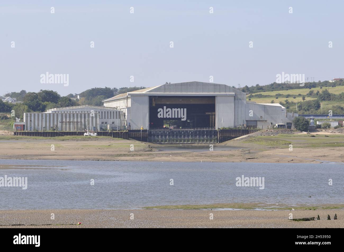 shipbuilding shed at Appledore, north Devon, England, UK Stock Photo