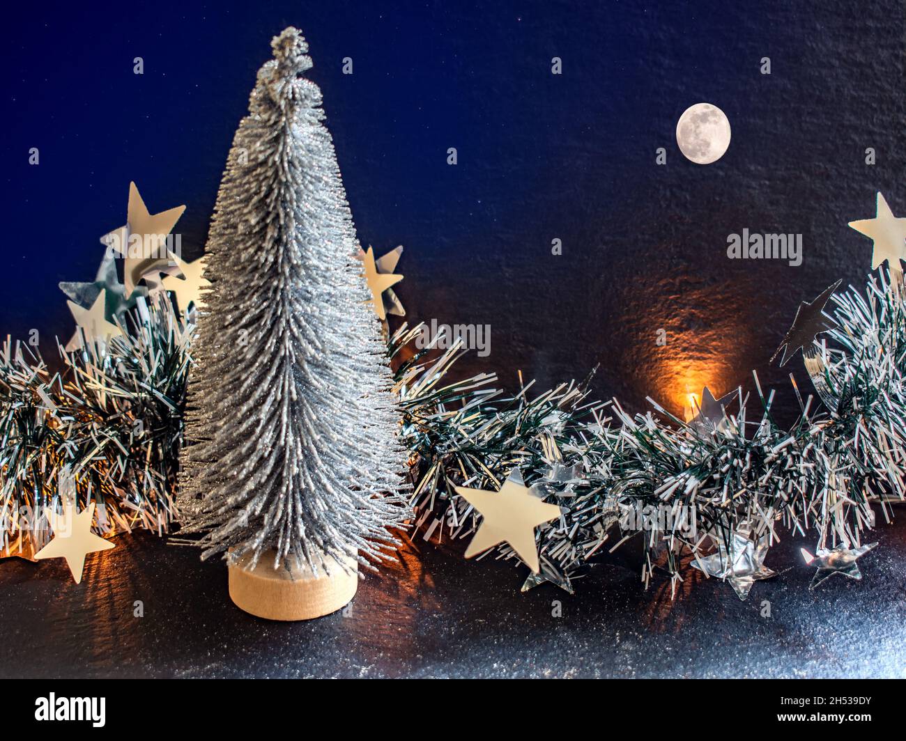 Concept Christmas :  Cosy Christmastree Stock Photo