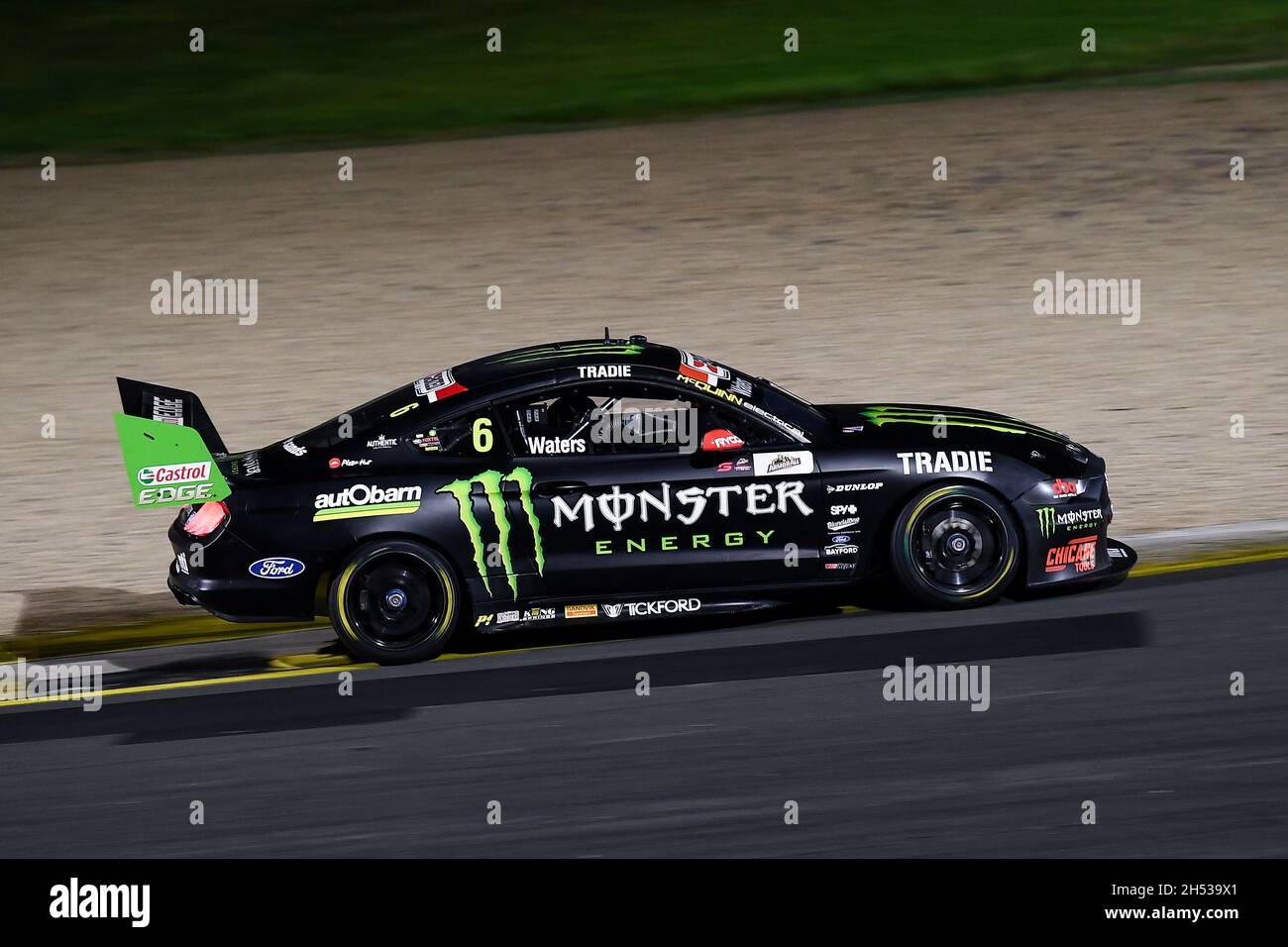 Sydney, Australia, 6 November, 2021. Cameron Waters in the Monster Energy Racing Ford Mustang during the V8 Supercars Sydney SuperNight at Sydney Motorsport Park, on November 07, 2021 in Sydney, Australia. Credit: Steven Markham/Speed Media/Alamy Live News Stock Photo