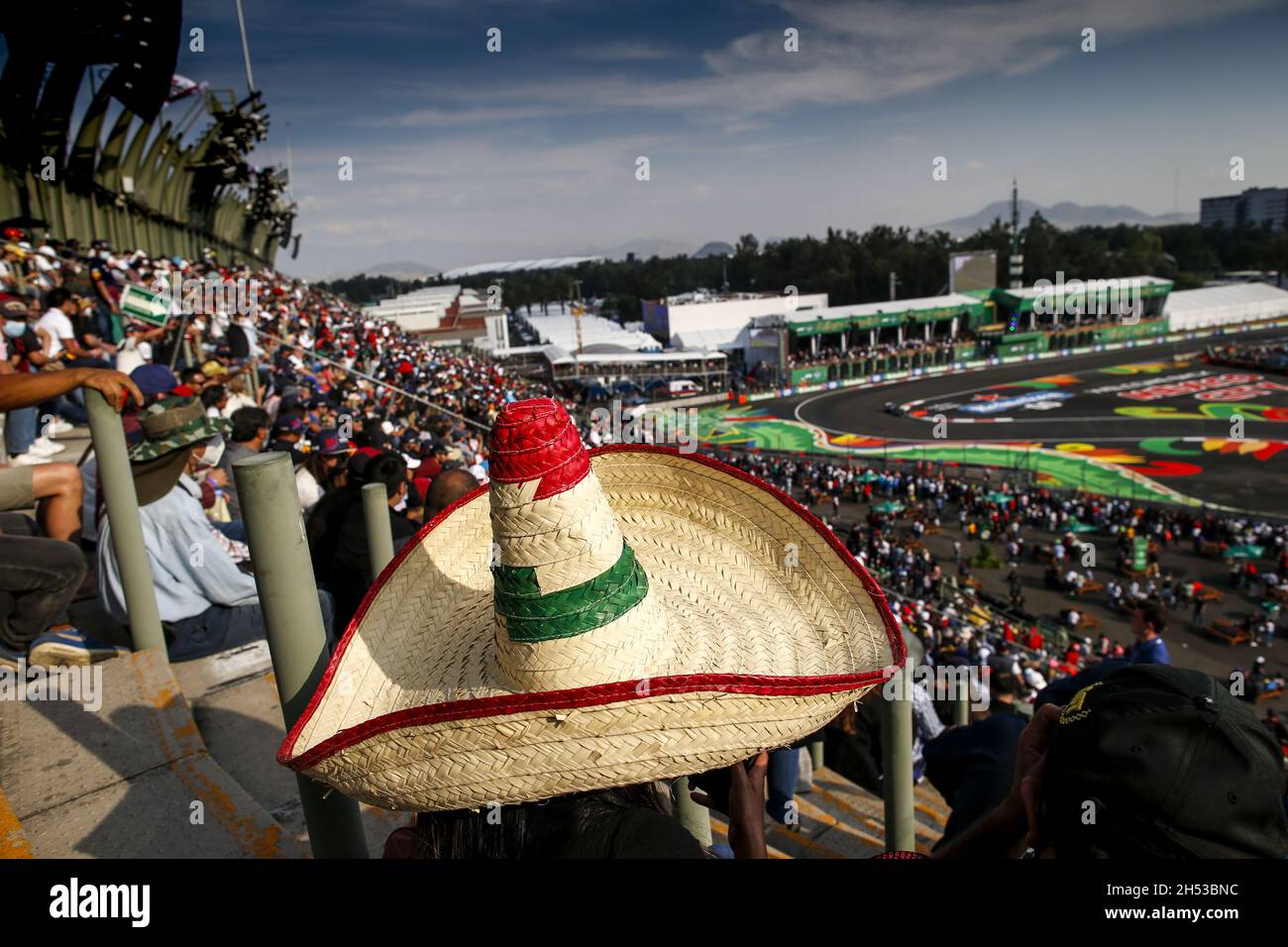 Red bull racing fans in grandstand High 