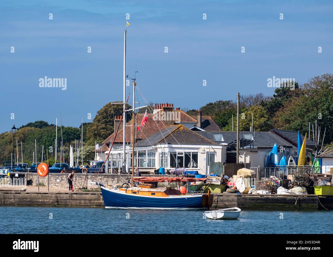 Keyhaven Harbour and Yacht Club, Milford on Sea, Lymington, Hampshire Stock Photo