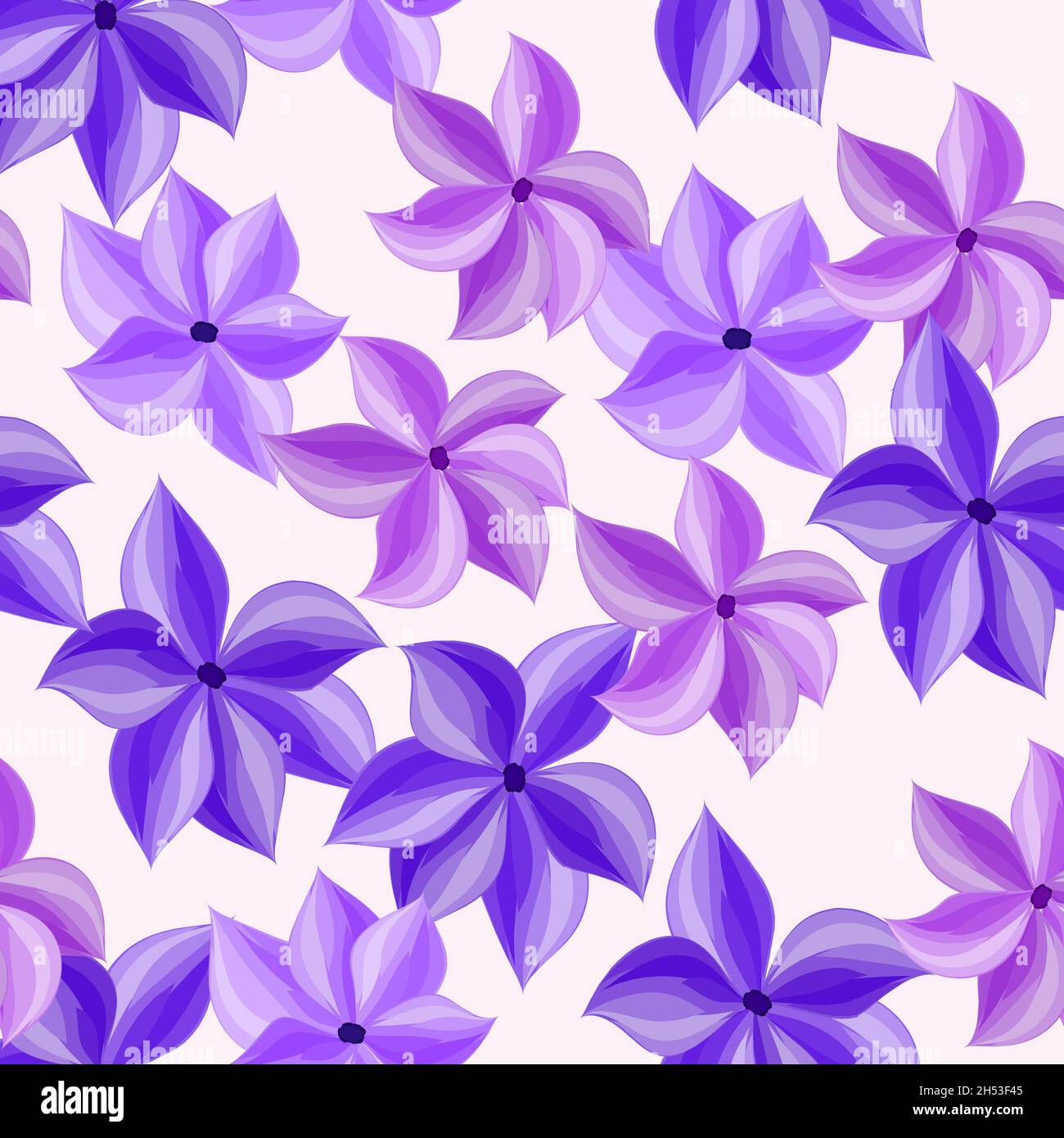 Seamless floral patterned background, large purple flowers Stock Photo ...