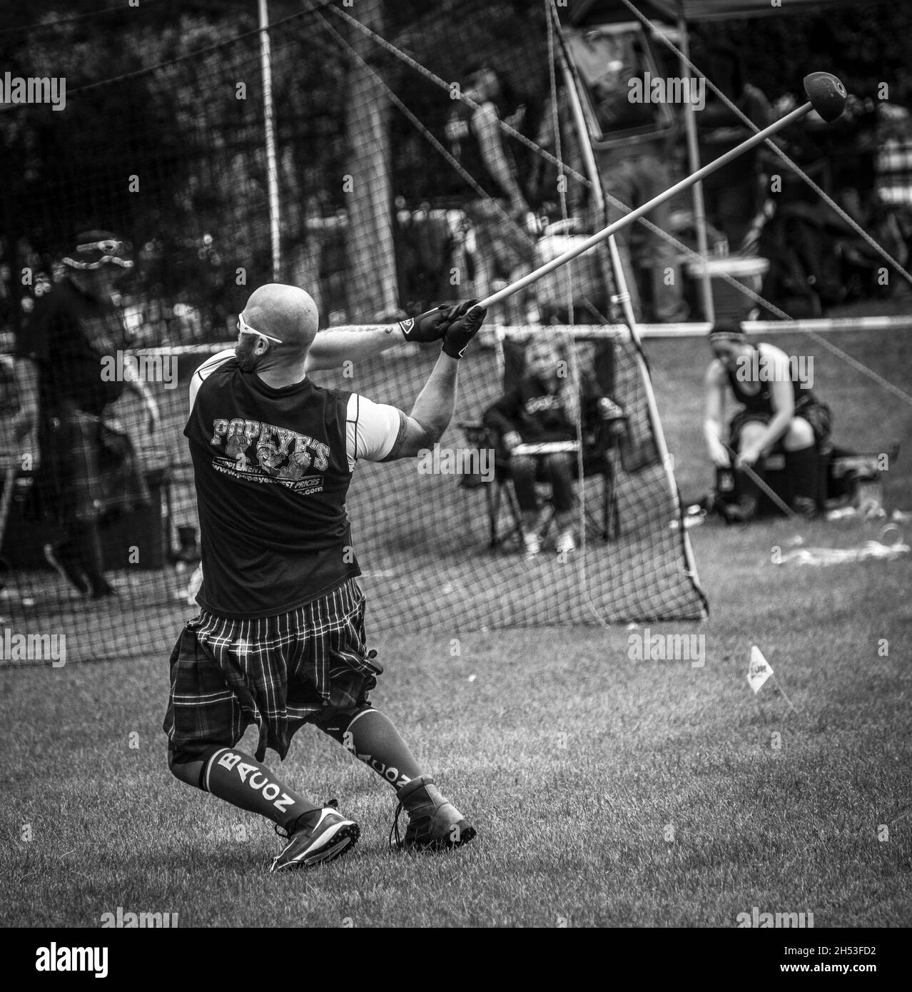 Hammer Throw - 2016 Utah Scottish Festival and Highland Games Stock Photo
