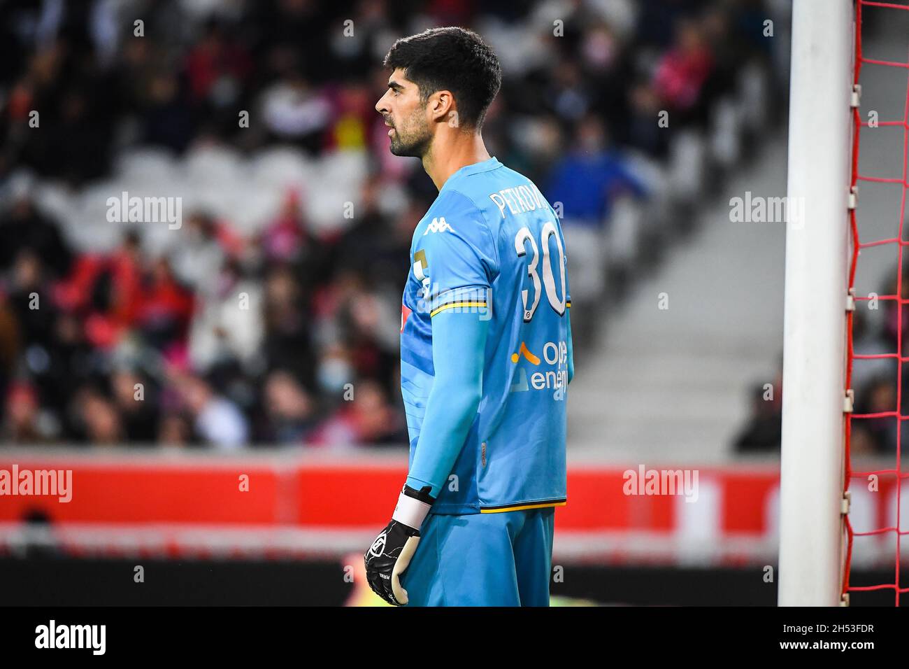 Danijel PETKOVIC of Angers during the French championship Ligue 1 football match between LOSC Lille and SCO Angers on November 6, 2021 at Pierre Mauroy stadium in Villeneuve-d'Ascq near Lille, France - Photo: Matthieu Mirville/DPPI/LiveMedia Stock Photo