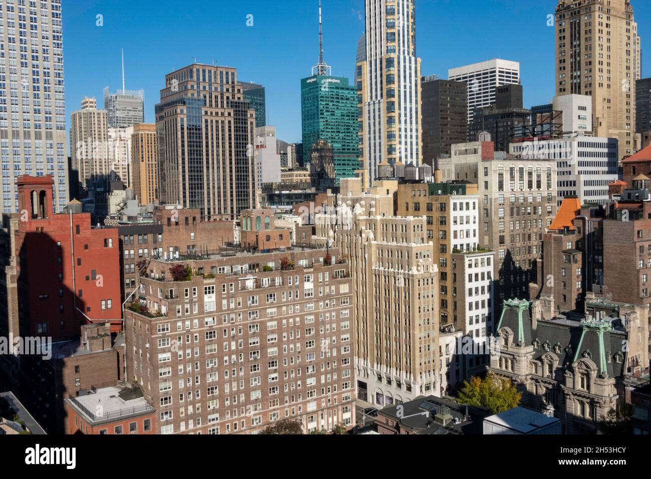 Picture of Skyline views of Manhattan as seen from a Murray Hill apartment rooftop ...
