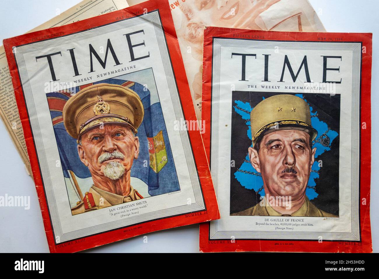 1944 Time Magazine Issues, USA Stock Photo