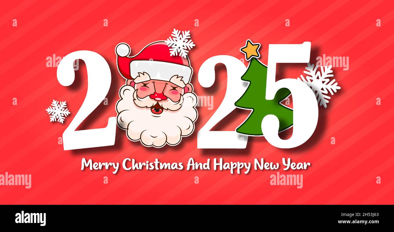 I Wish You A Merry Christmas And Happy New Year Vintage Background With
