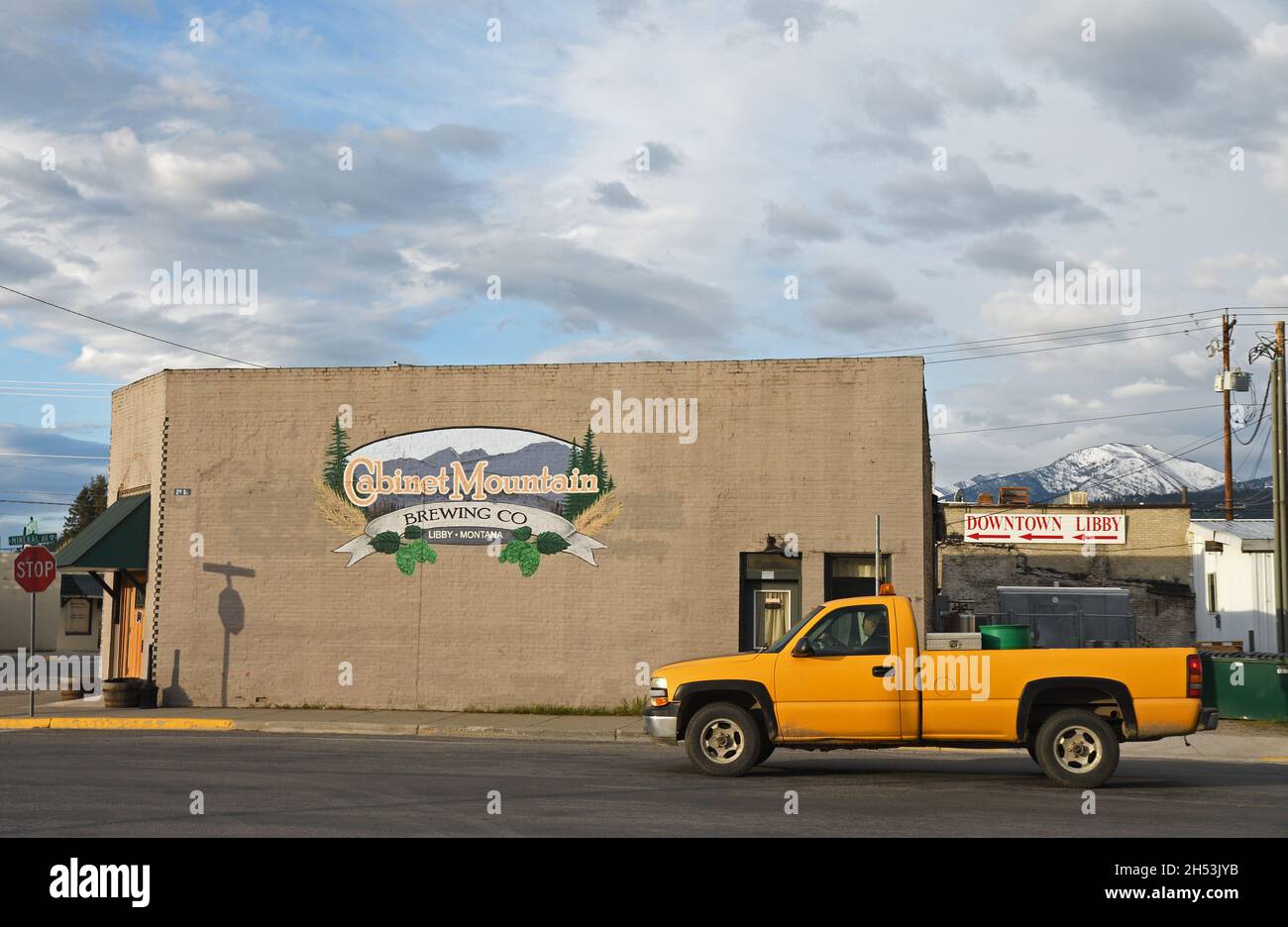 Cabinet Mountain Brewing Company in Libby, Montana. (Photo by Randy Beacham) Stock Photo