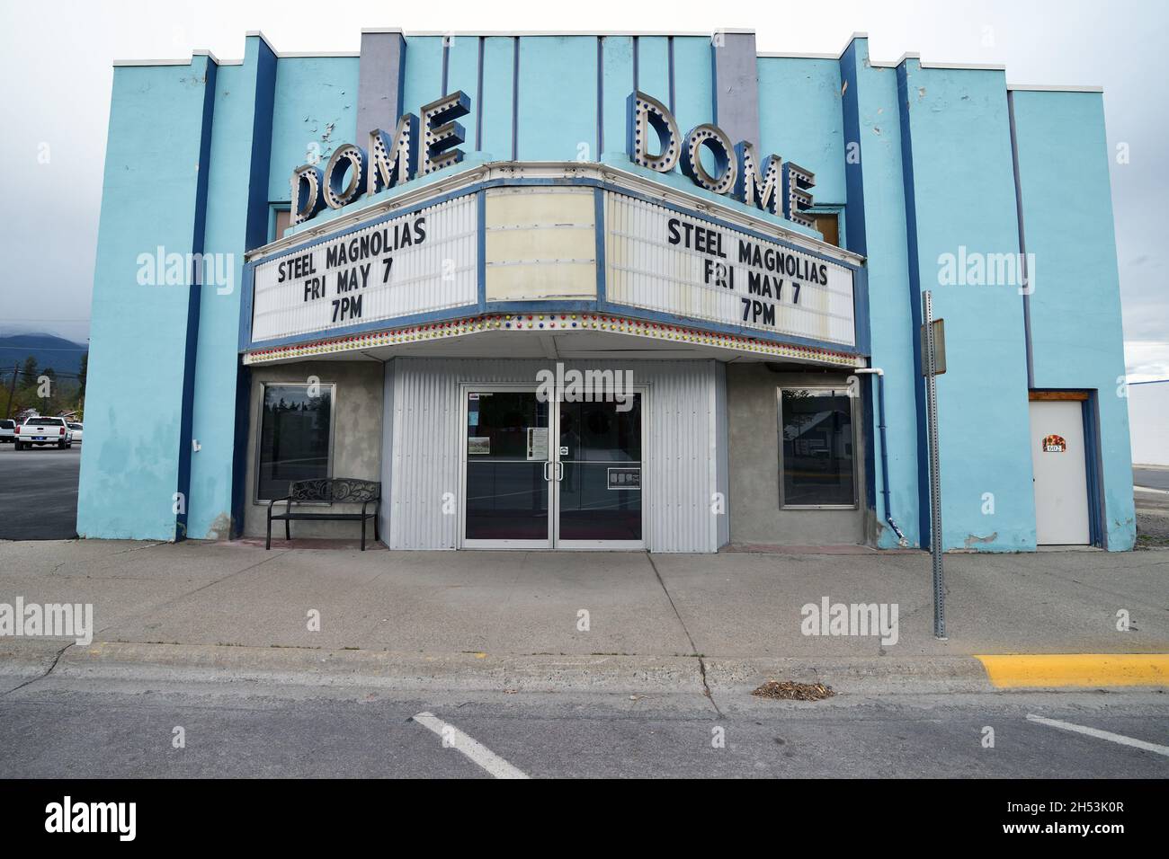 Dome theatre in Libby, northwest Montana. (Photo by Randy Beacham) Stock Photo