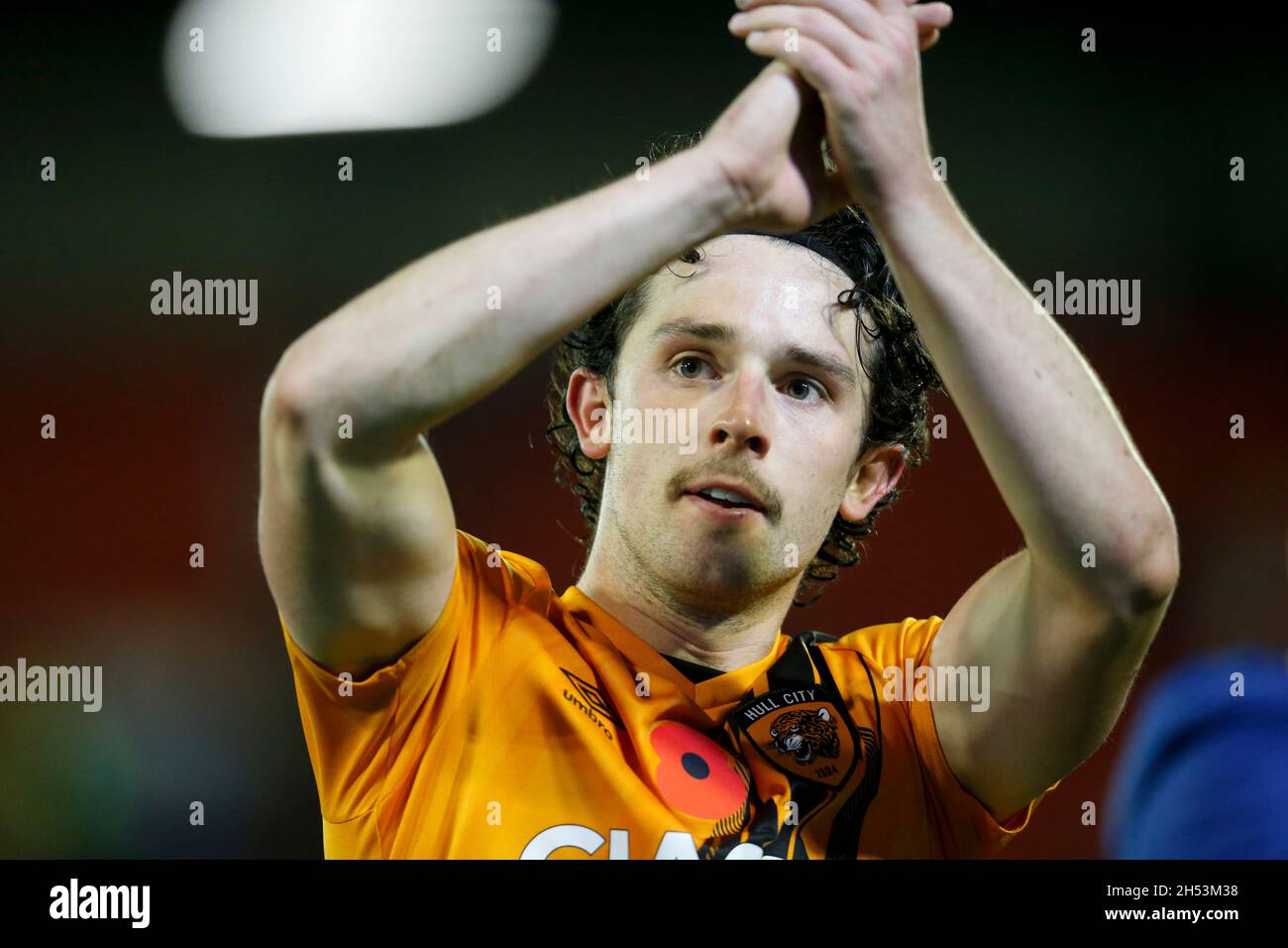 George Honeyman #10 of Hull City applauds fans after the game Stock ...