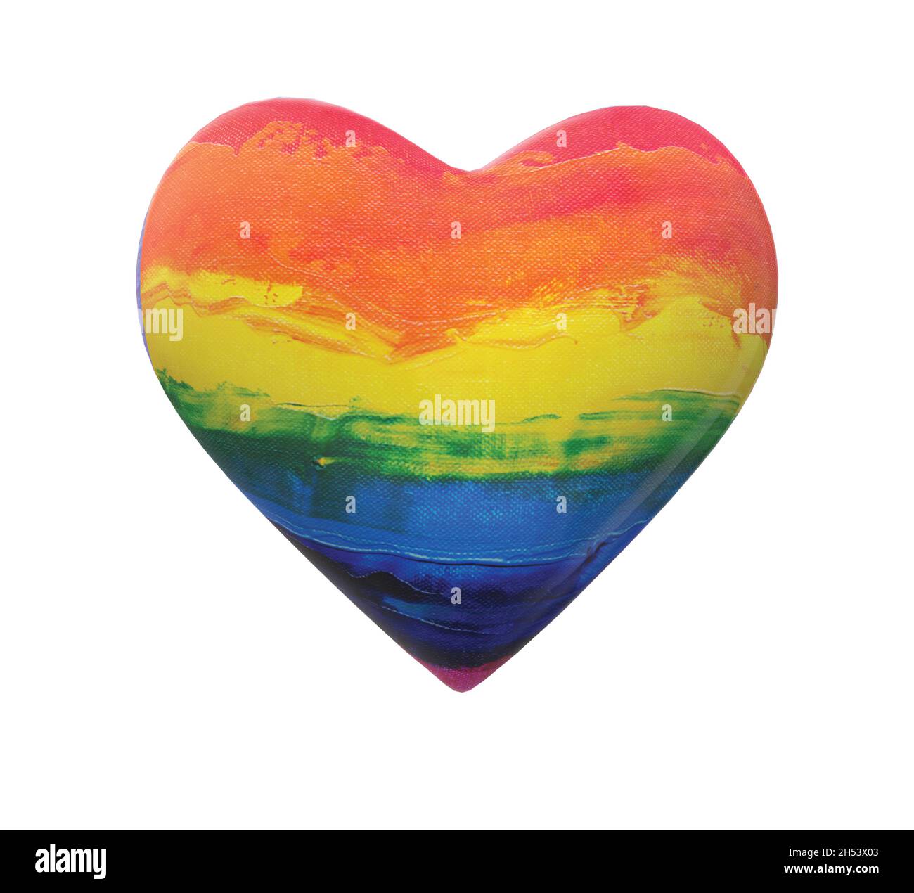 Love Heart Shape in Rainbow Colors Stock Vector