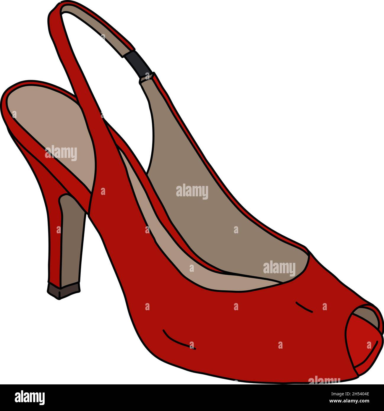 The vectorized hand drawing of a red womans shoe on high heel Stock Vector Image & Art - Alamy The vectorized hand drawing of a red womans shoe on high heel Stock Vector Image & Art - Alamy