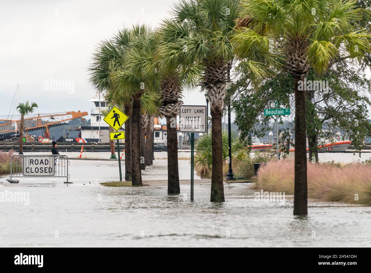 Charleston, United States. 06th Nov, 2022. A flooded section of