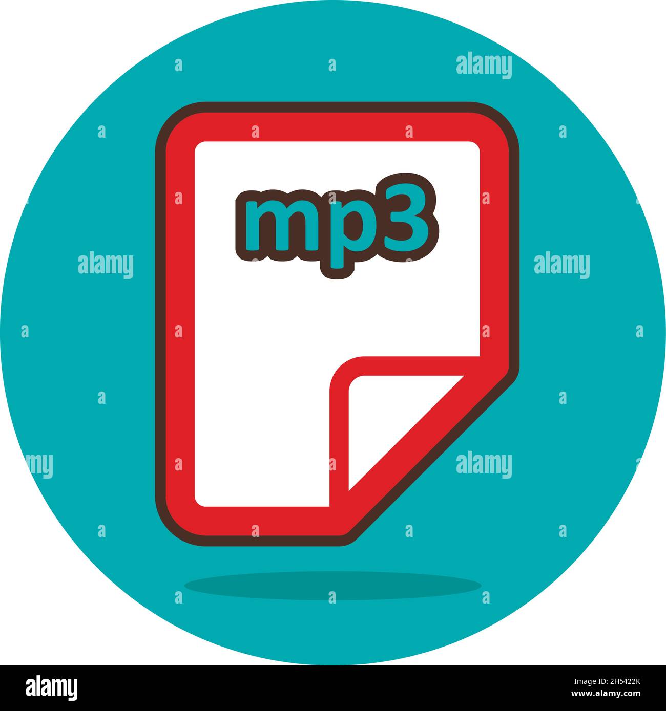 mp3 file icon vector illustration, eps 10 Stock Vector