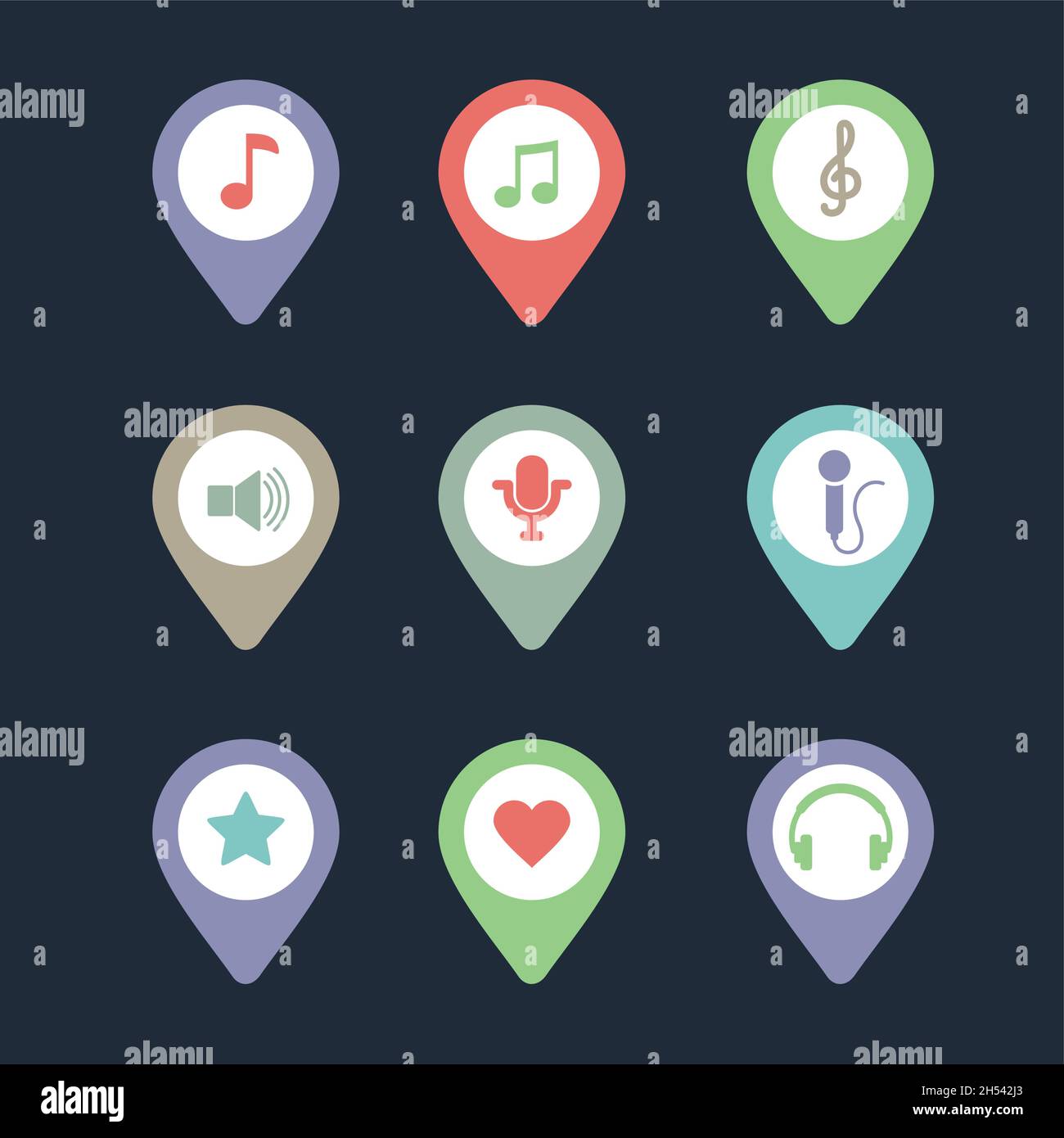 mapping pins icon EPS 10 vector file has transparency Stock Vector ...