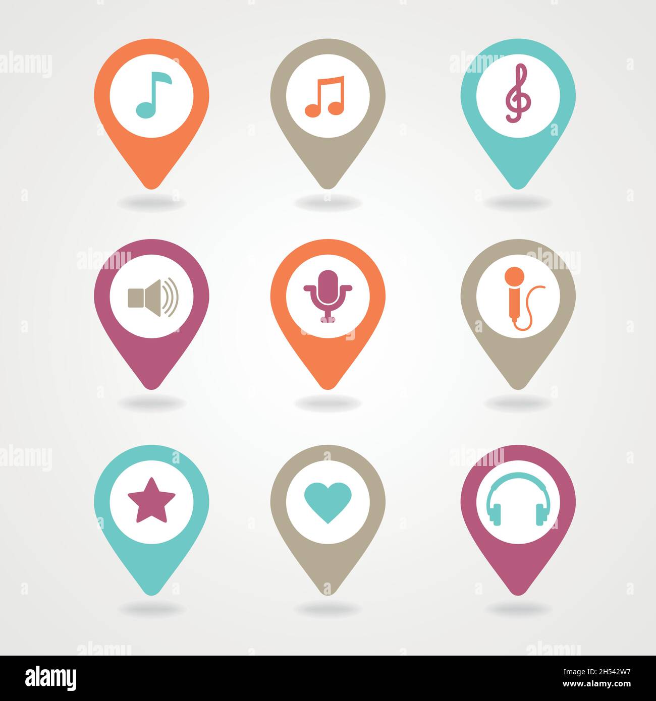 mapping pins icon EPS 10 vector file has transparency Stock Vector ...