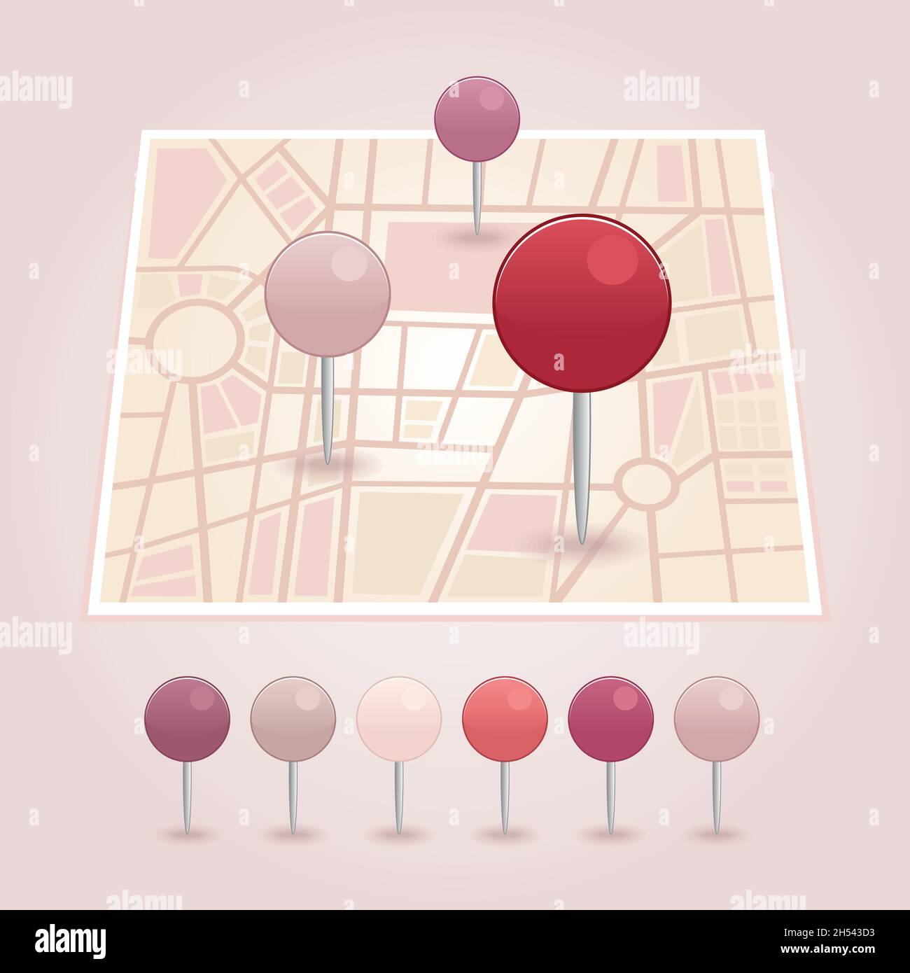 Map pointer with heart icon. Vector illustration Stock Vector Image ...