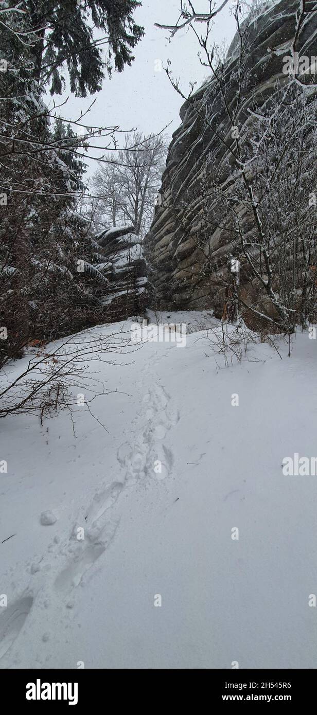 Human traces snow landscape hi-res stock photography and images - Alamy