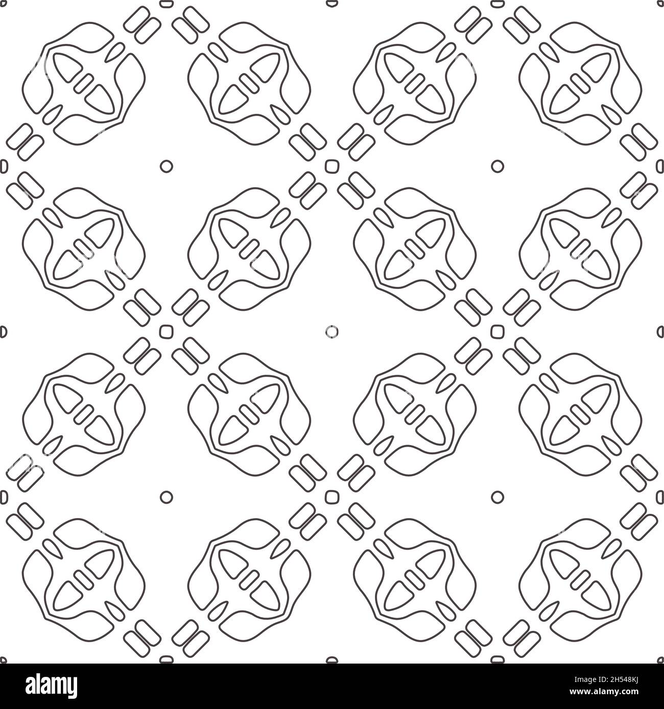 Vector pattern with symmetrical elements . Repeating geometric tiles ...