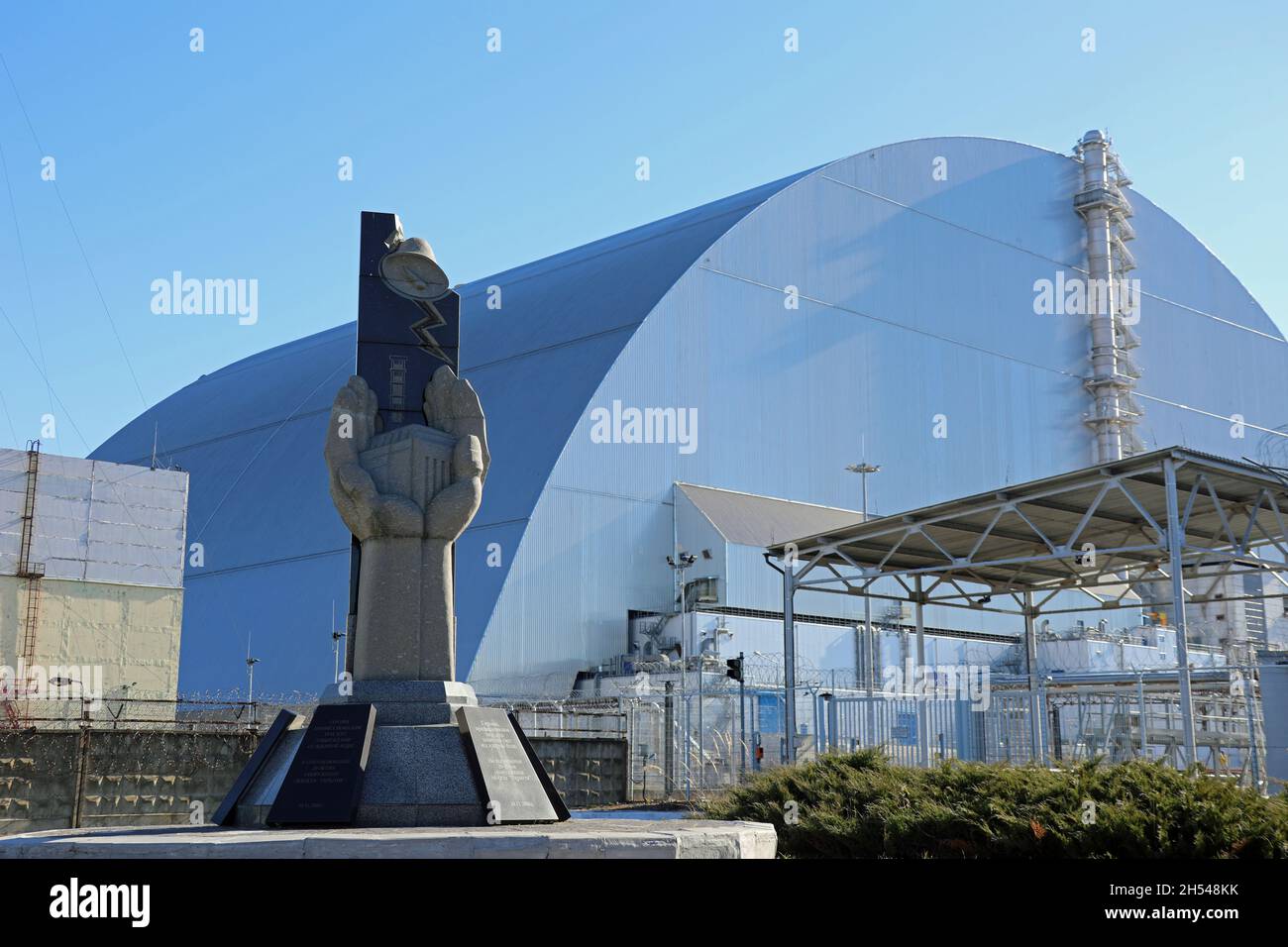 New Safe Confinement at the reactor site in Chernobyl 2021 Stock Photo
