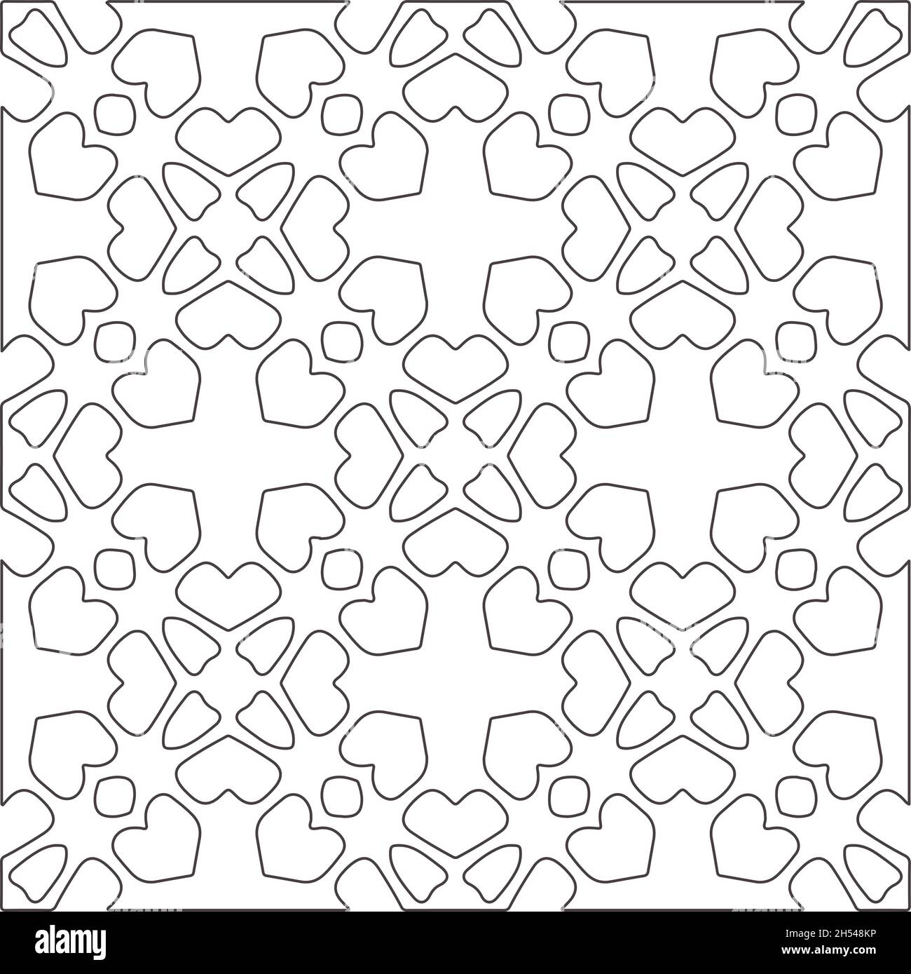 Vector pattern with symmetrical elements . Repeating geometric tiles ...