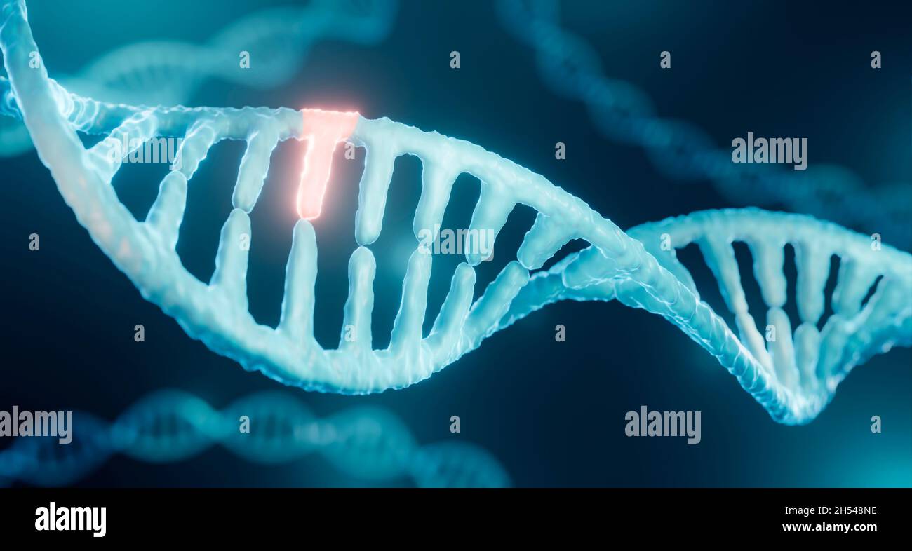 DNA mutation, illustration Stock Photo