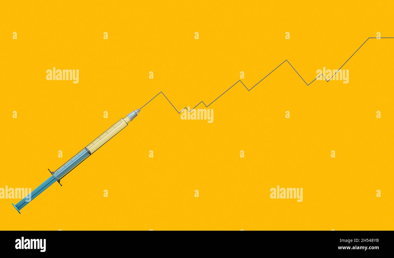 Injection needle forming line diagram, illustration Stock Photo Alamy