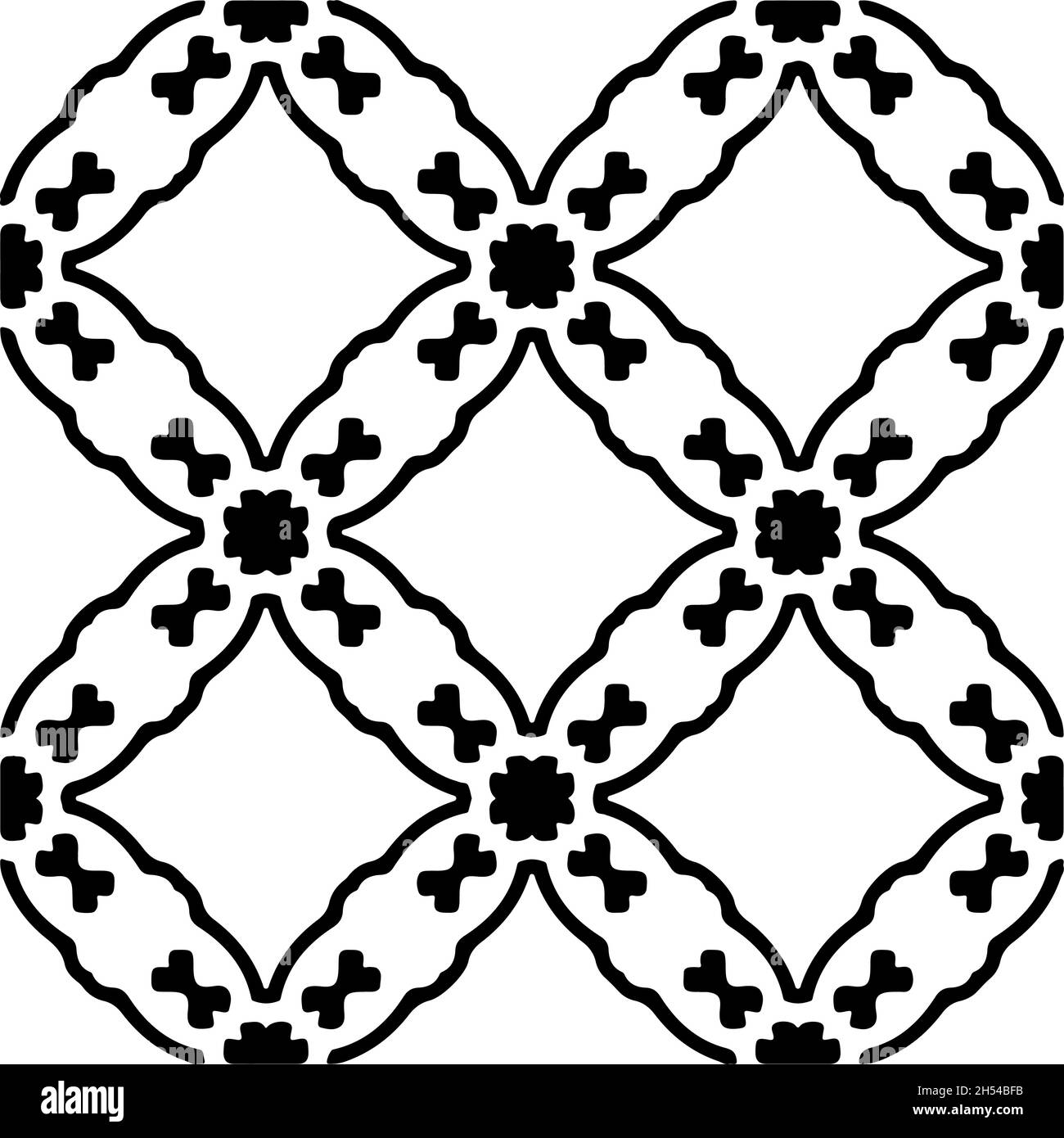 Vector seamless pattern. Modern stylish texture. Composition from ...
