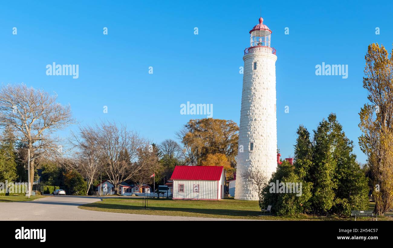 View at the Point Clark Lighthouse National Historic Site, Ontario, Canada Stock Photo
