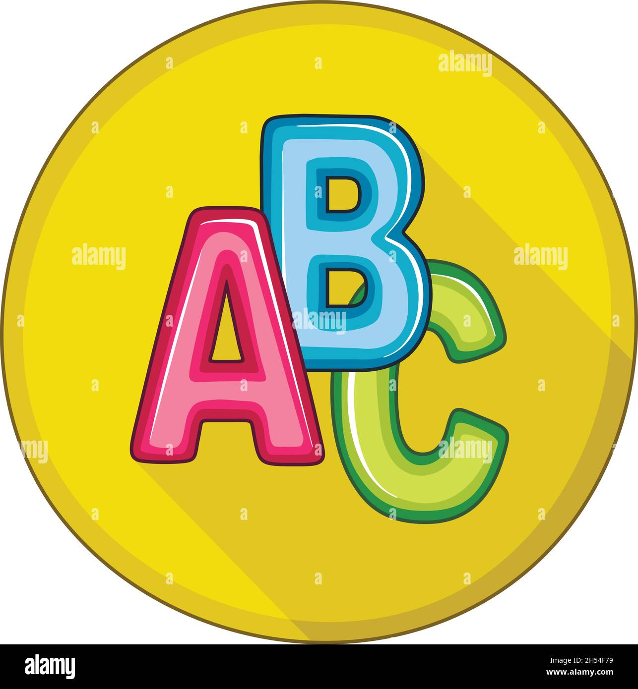 ABC blocks flat icon, vector illustration eps 10 Stock Vector
