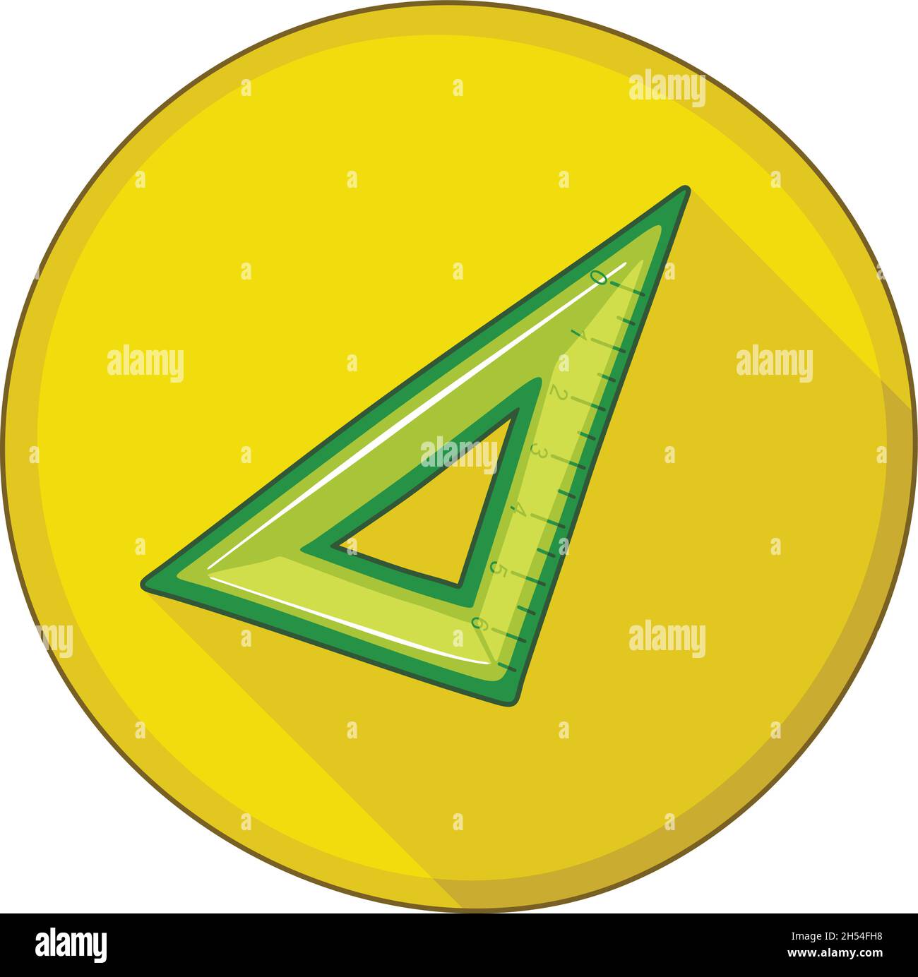 Triangle Ruler flat icon, vector illustration eps 10 Stock Vector