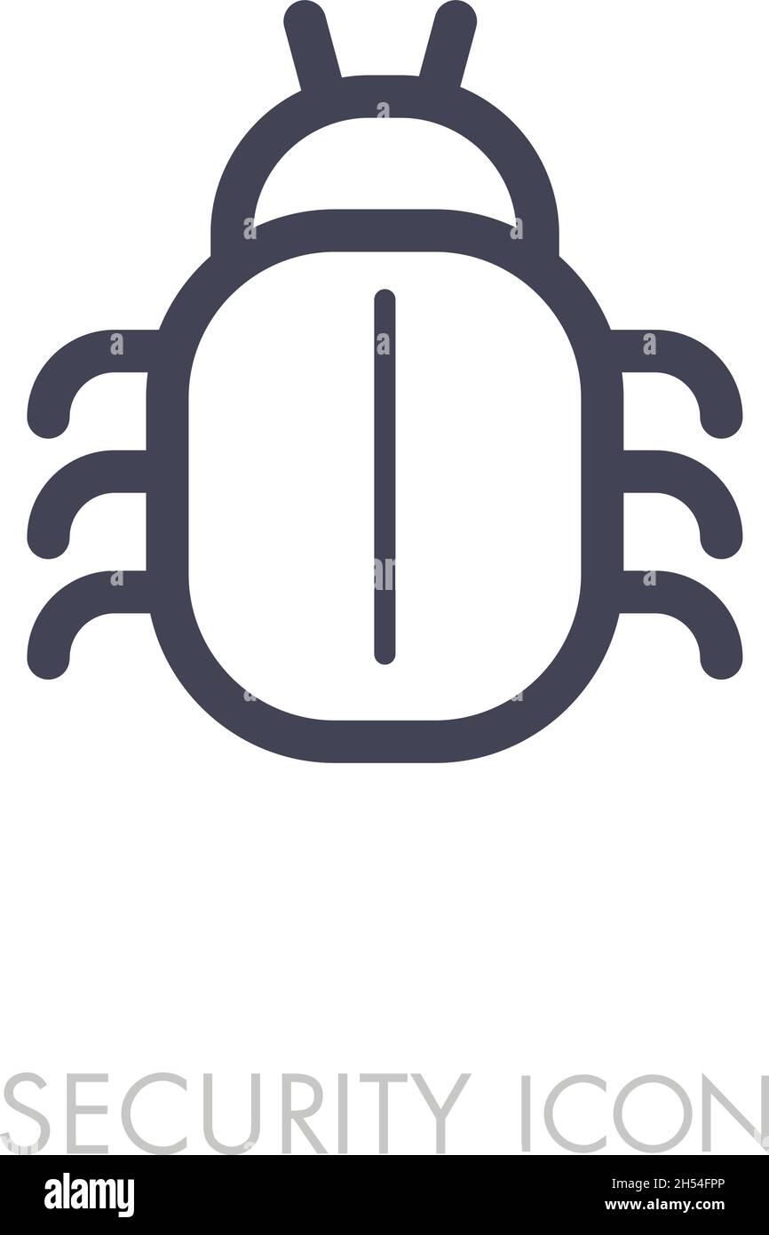 Software or program bug icon. Security sign. Graph symbol for your web ...
