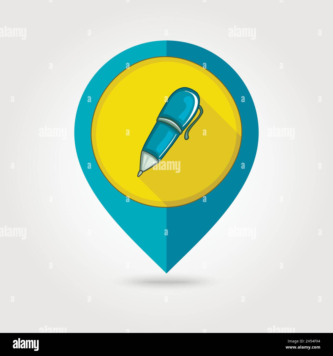 Pen flat mapping pin icon, vector illustration eps 10 Stock Vector ...