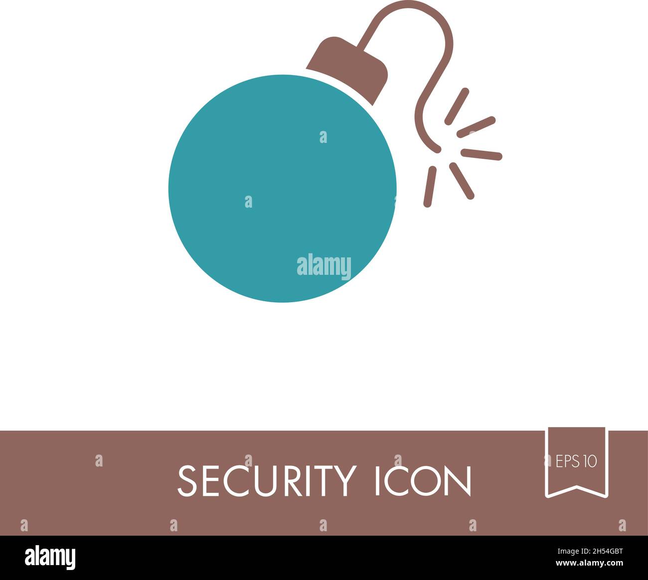 Bomb with lit fuse icon. Security sign. Graph symbol for your web site ...