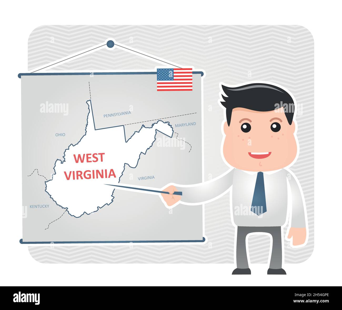 Man west virginia on a map Stock Vector Images Alamy