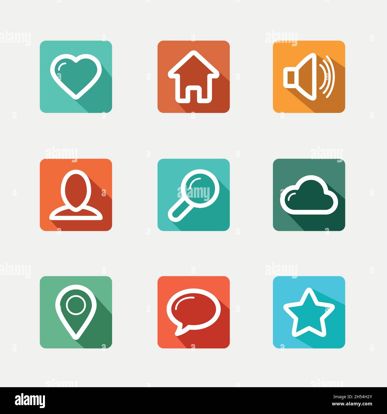 Vector app icons web set eps 10 Stock Vector Image & Art - Alamy