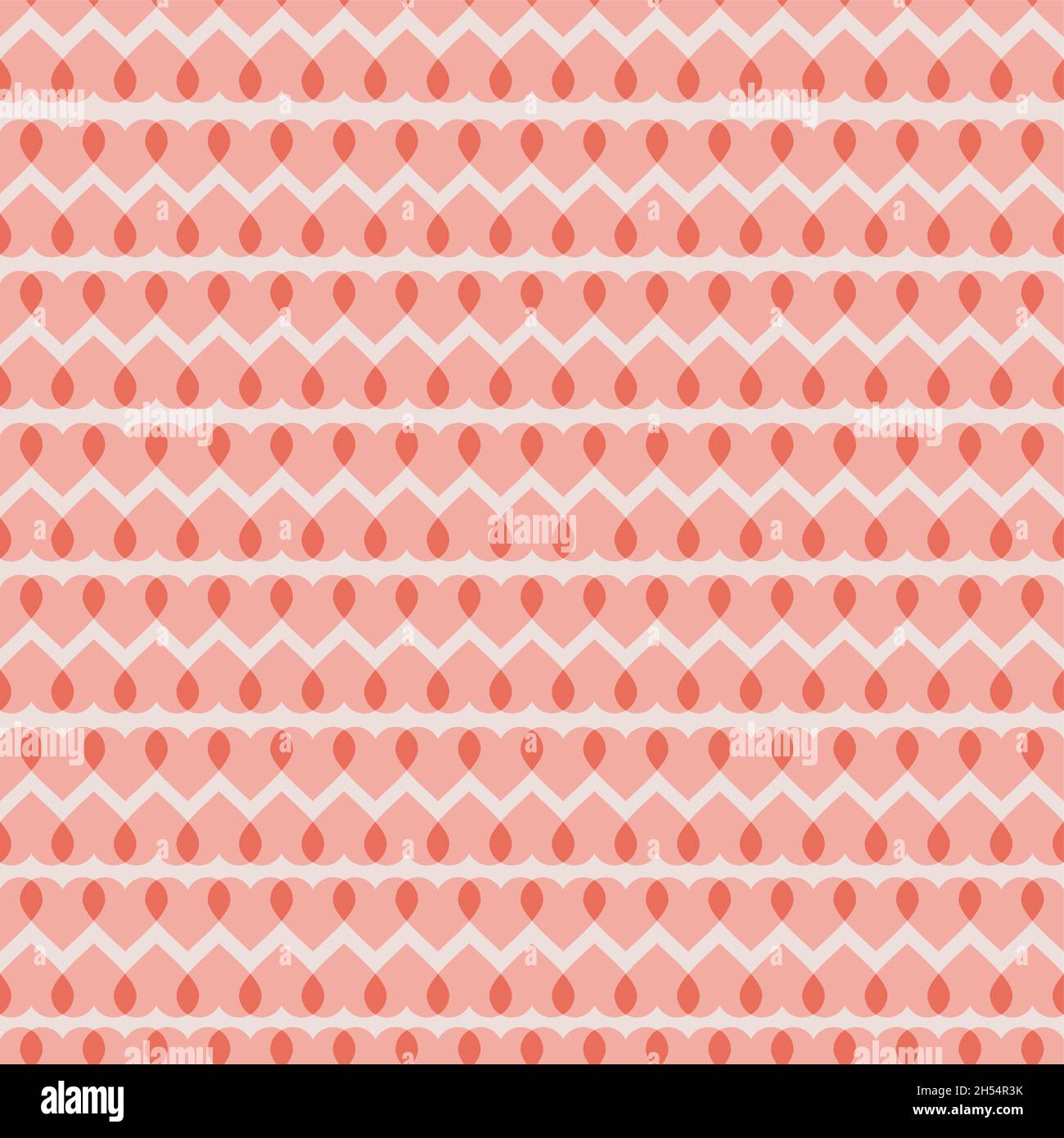 Seamless pattern with hearts. Valentines Day background. Stylish repeating print Stock Vector