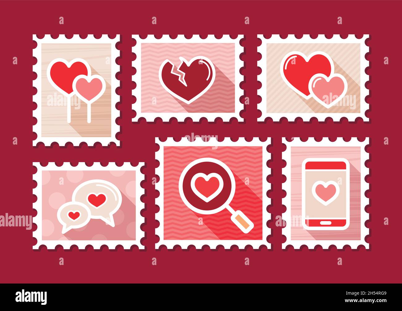 Postage stamp two Stock Vector Images - Alamy