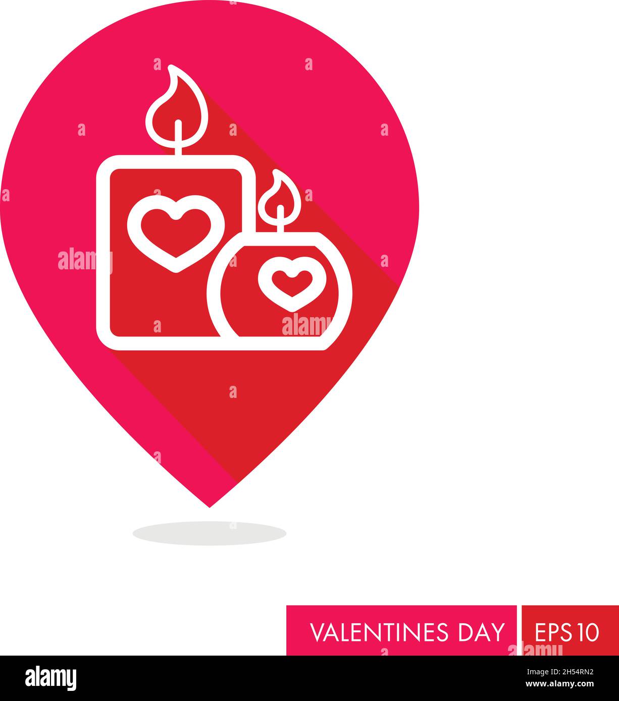 Red heart shaped candles Royalty Free Vector Image