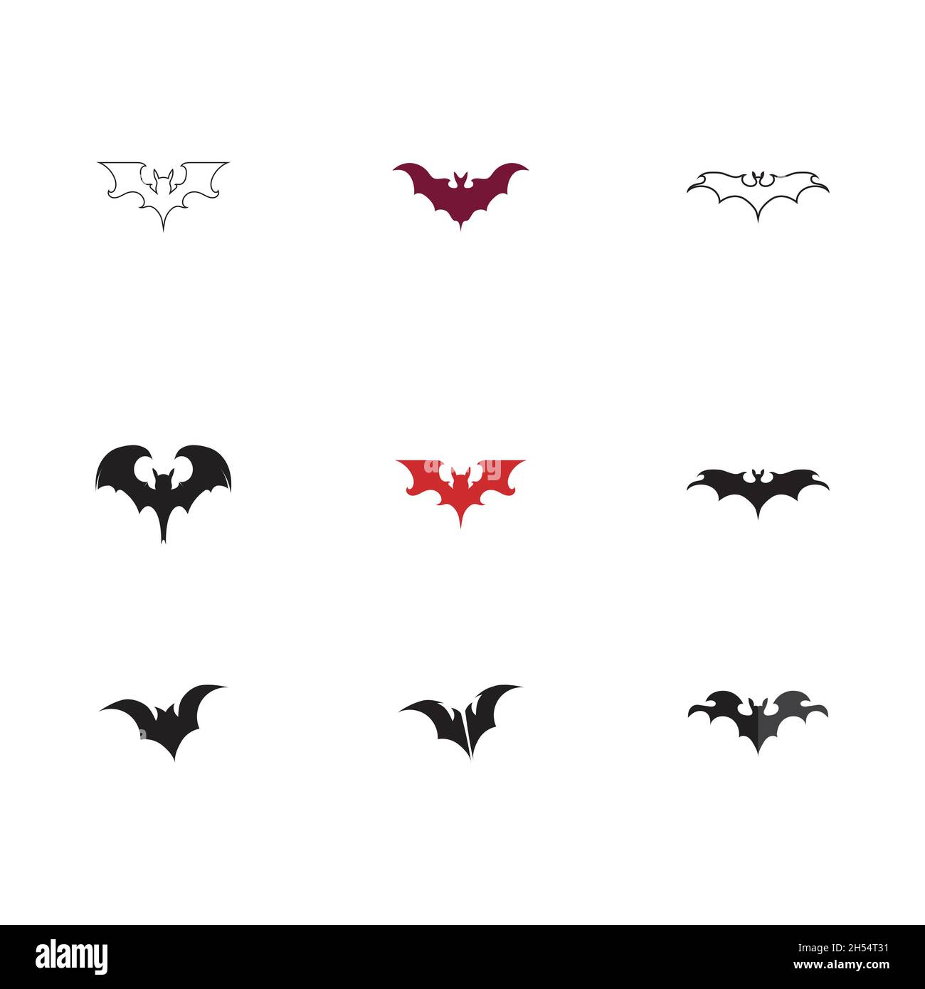 bat logo vector illustration design template - vector Stock Vector ...