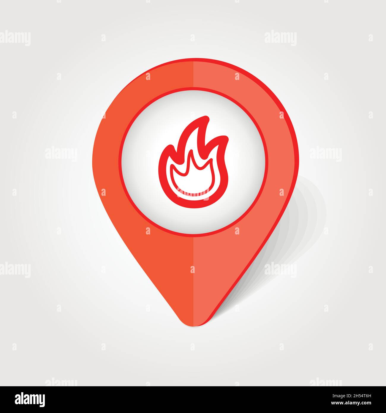 Fire map pin icon, map pointer, vector illustration eps 10 Stock Vector ...